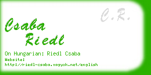 csaba riedl business card